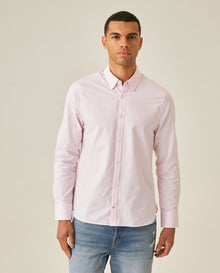 Men´s Slim Fit Striped Shirt - Pink 63_617H201_ROS161720_0