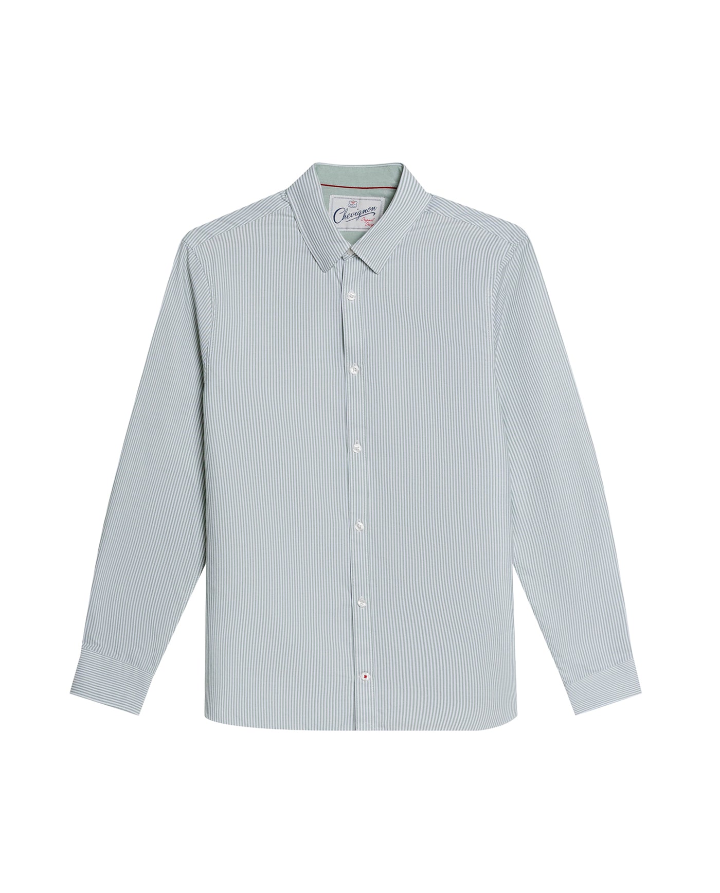 Men´s Slim Fit Striped Shirt - Green 63_617H201_VER170220_3