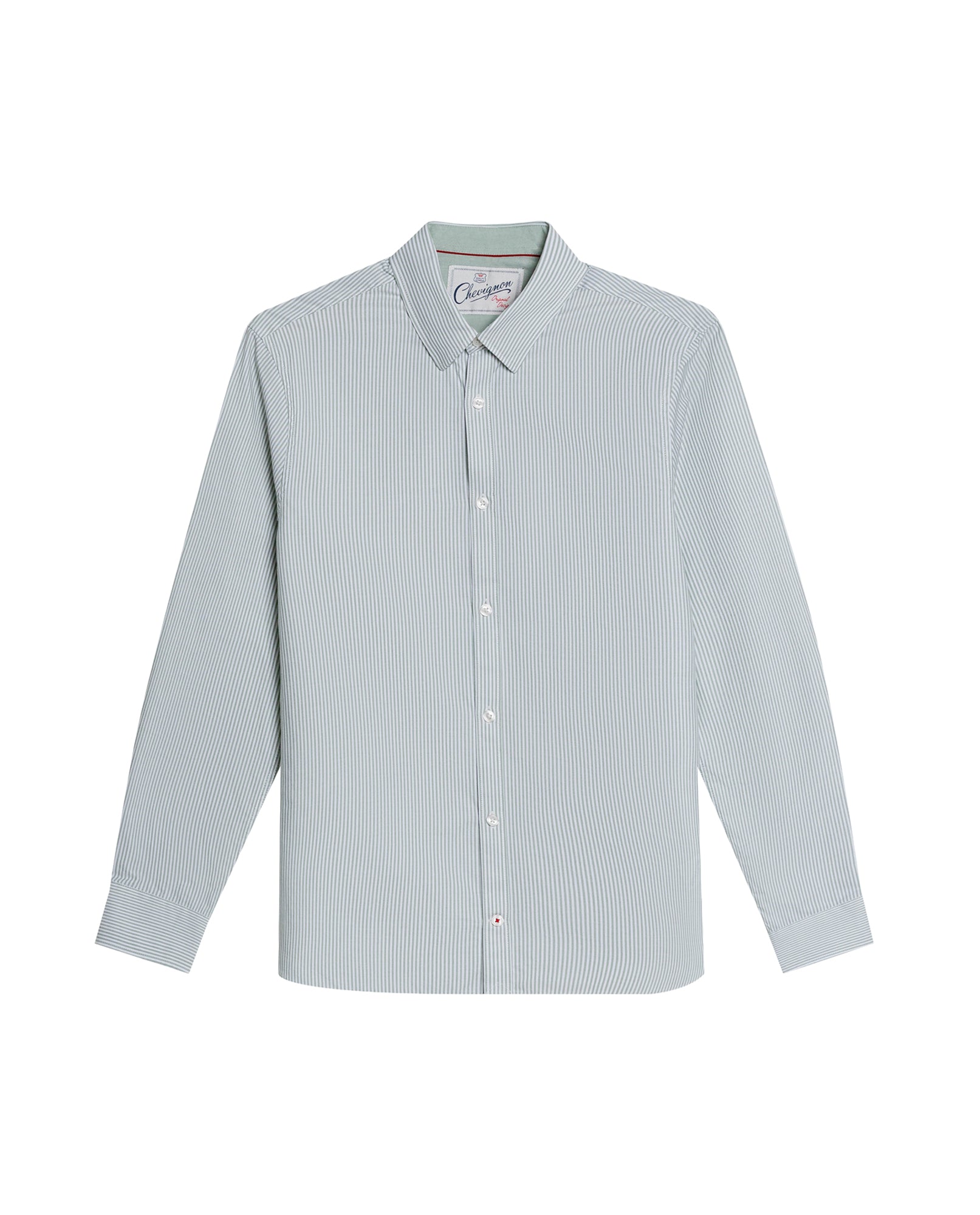 Men´s Slim Fit Striped Shirt - Green 63_617H201_VER170220_3