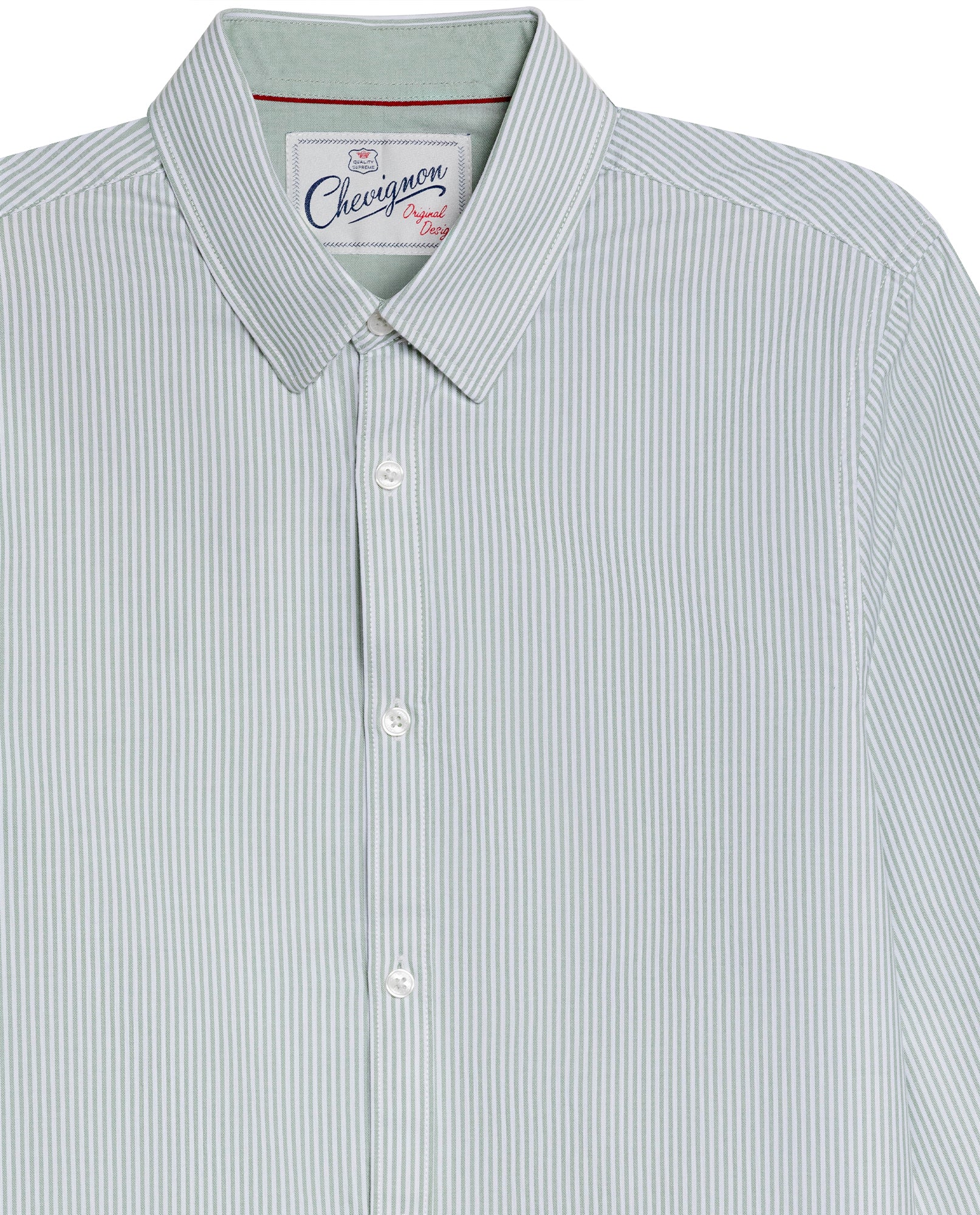 Men´s Slim Fit Striped Shirt - Green 63_617H201_VER170220_8