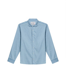 Mens Slim Fit Lightweight Denim Shirt - Blue 63_617H203_AZU154714_3