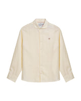 Mens Regular Fit Linen Embroidered Shirt - Yellow 63_617H204_AMA120710_3