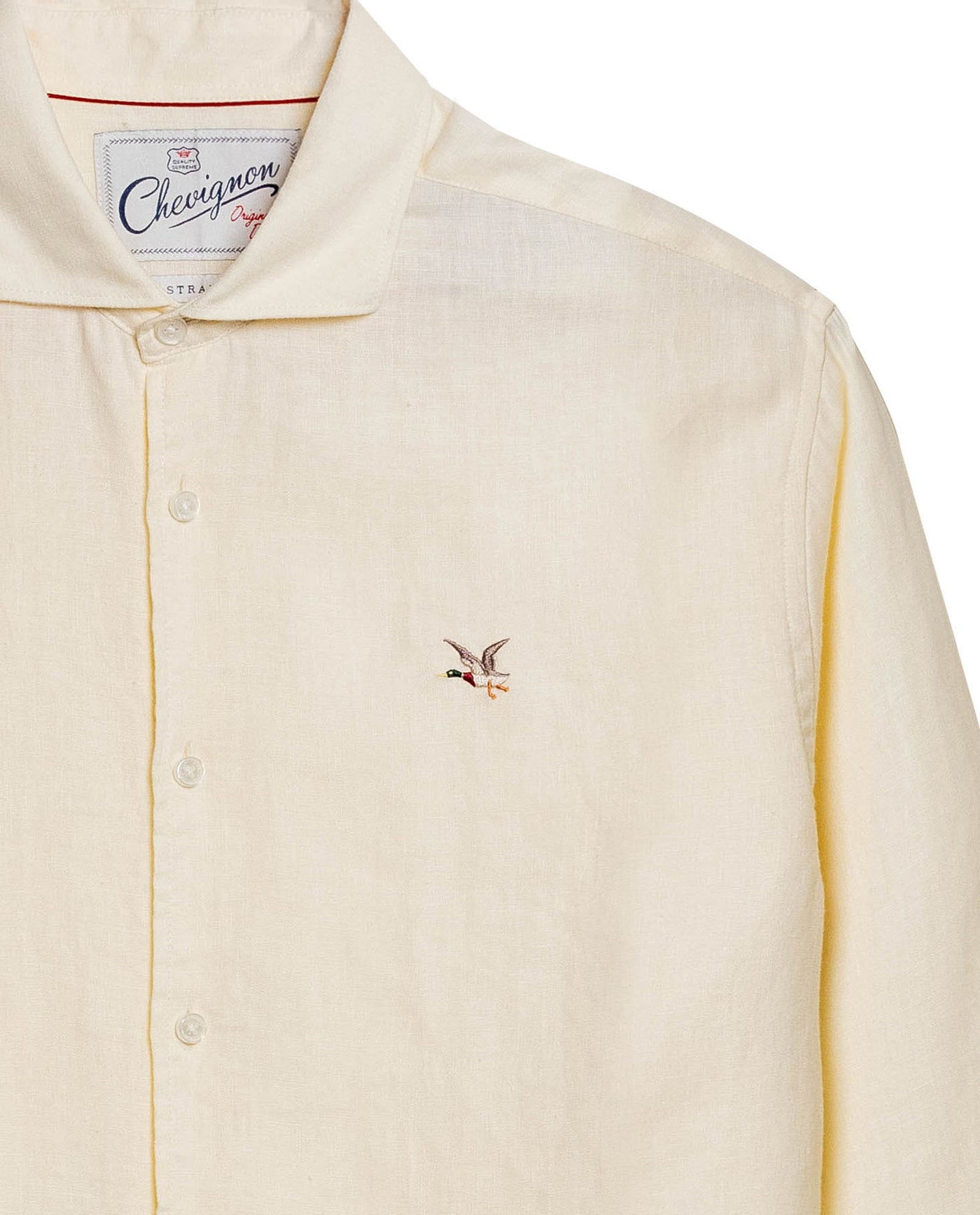 Mens Regular Fit Linen Embroidered Shirt - Yellow 63_617H204_AMA120710_8