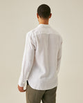 Mens Regular Fit Linen Embroidered Shirt - White 63_617H204_BLA110601_6