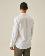 Mens Regular Fit Linen Embroidered Shirt - White 63_617H204_BLA110601_6