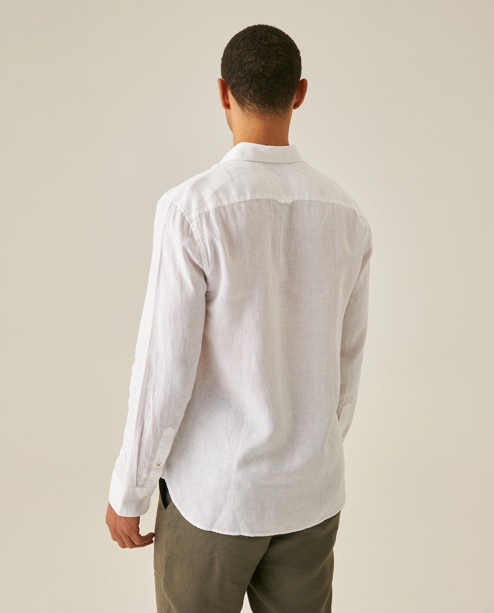 Mens Regular Fit Linen Embroidered Shirt - White 63_617H204_BLA110601_6