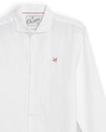 Mens Regular Fit Linen Embroidered Shirt - White 63_617H204_BLA110601_8