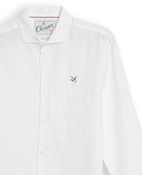 Mens Regular Fit Linen Embroidered Shirt - White 63_617H204_BLA110601_8