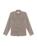 Mens Regular Fit Linen Embroidered Shirt - Gray 63_617H204_GRI184006_3