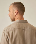 Mens Regular Fit Linen Embroidered Shirt - Gray 63_617H204_GRI184006_7