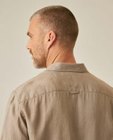Mens Regular Fit Linen Embroidered Shirt - Gray 63_617H204_GRI184006_7