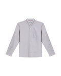 Mens Slim Fit Cotton Twill Shirt - Blue 63_617H205_AZU193922_3