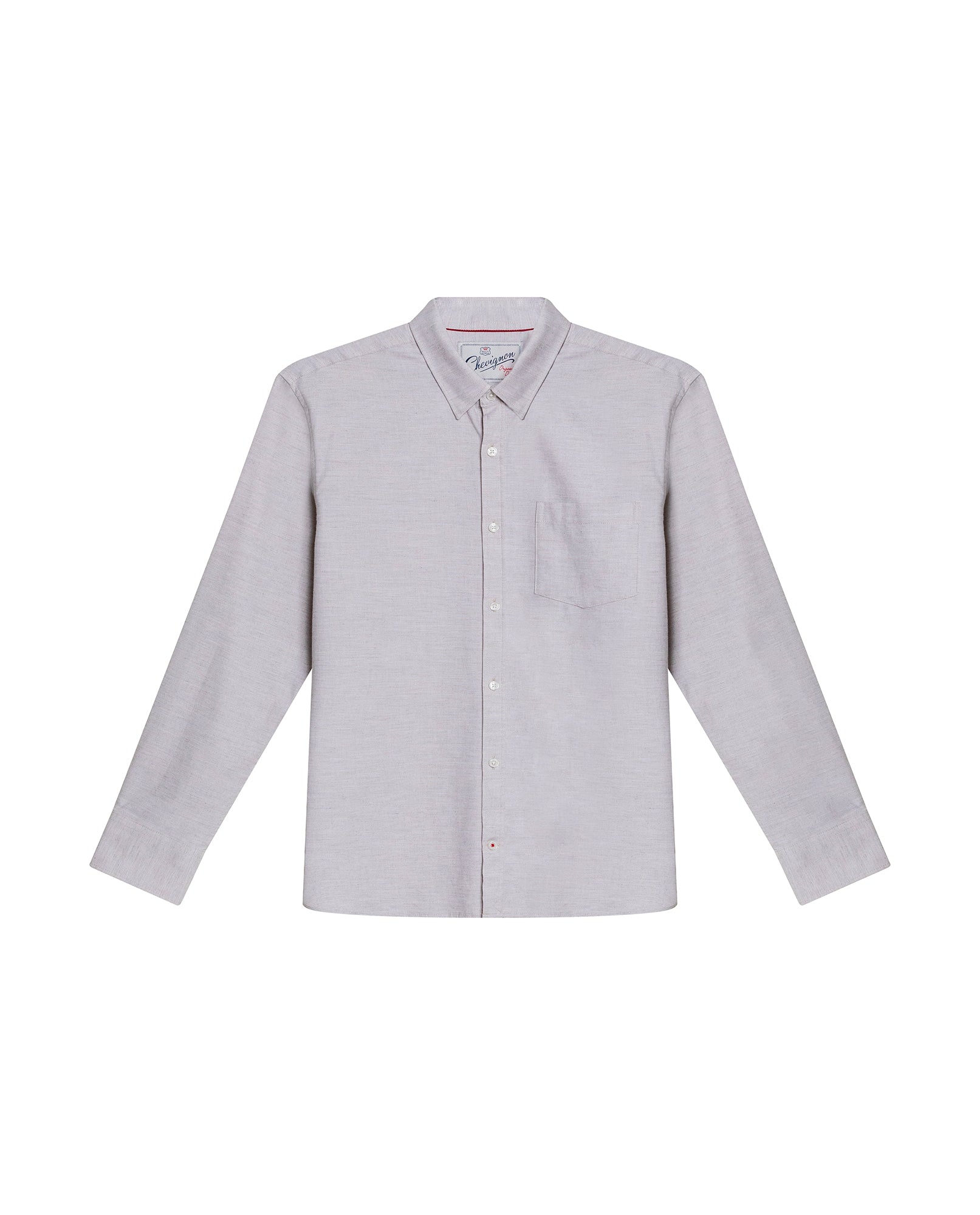 Mens Slim Fit Cotton Twill Shirt - Blue 63_617H205_AZU193922_3