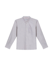Mens Slim Fit Cotton Twill Shirt - Blue 63_617H205_AZU193922_3