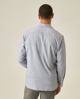 Mens Slim Fit Cotton Twill Shirt - Blue 63_617H205_AZU193922_6