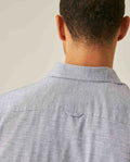 Mens Slim Fit Cotton Twill Shirt - Blue 63_617H205_AZU193922_7