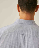 Mens Slim Fit Cotton Twill Shirt - Blue 63_617H205_AZU193922_7