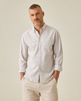 Mens Slim Fit Cotton Twill Shirt - Gray 63_617H205_GRI180516_0
