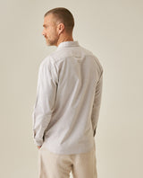Mens Slim Fit Cotton Twill Shirt - Gray 63_617H205_GRI180516_6