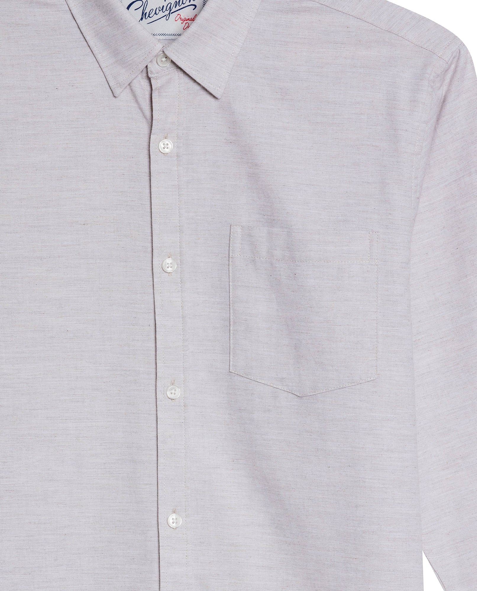 Mens Slim Fit Cotton Twill Shirt - Gray 63_617H205_GRI180516_8