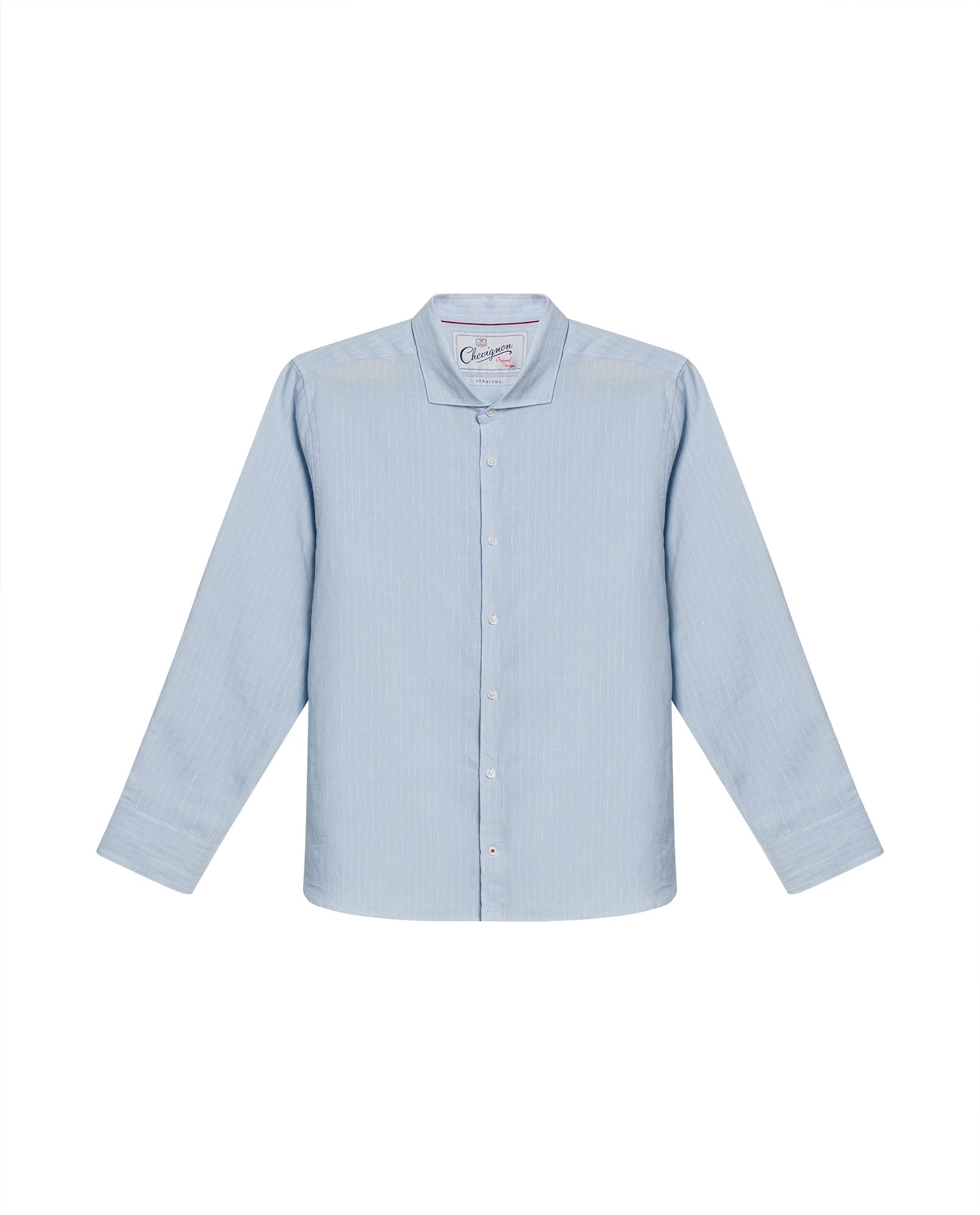 Mens Striped Linen Shirt - Blue 63_617H206_AZU154020_3
