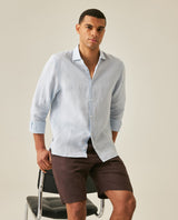 Mens Striped Linen Shirt - Blue 63_617H206_AZU154020_4