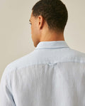 Mens Striped Linen Shirt - Blue 63_617H206_AZU154020_7