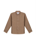 Mens Striped Linen Shirt - Brown 63_617H206_CAF171143_3