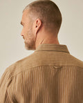 Mens Striped Linen Shirt - Brown 63_617H206_CAF171143_7