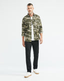 CLASSIC FIT CAMOUFLAGE COTTON SHIRT IN GREEN