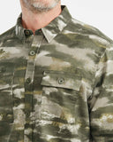 CLASSIC FIT CAMOUFLAGE COTTON SHIRT IN GREEN