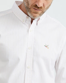 CLASSIC FIT COTTON STRIPED SHIRT IN PINK