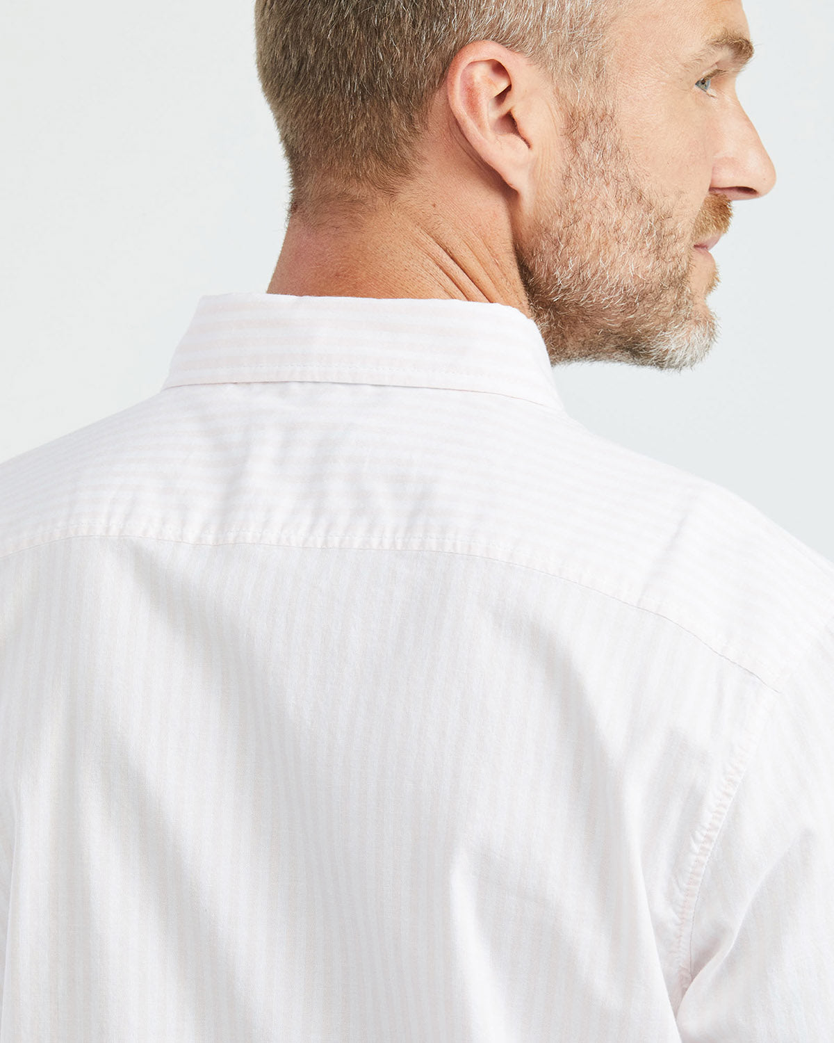 CLASSIC FIT COTTON STRIPED SHIRT IN PINK