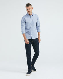 SLIM FIT COTTON OXFORD SHIRT IN BLUE