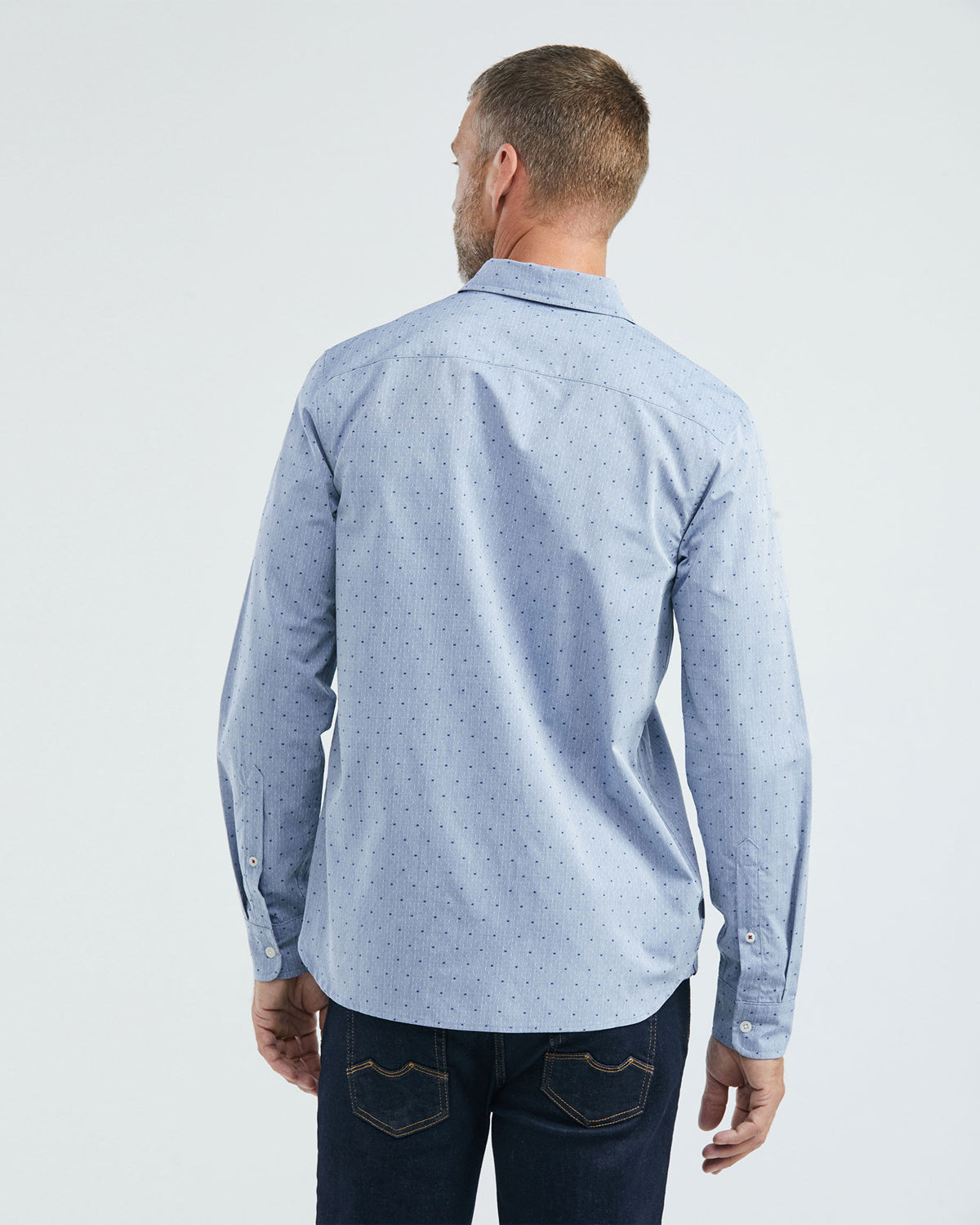 SLIM FIT COTTON OXFORD SHIRT IN BLUE
