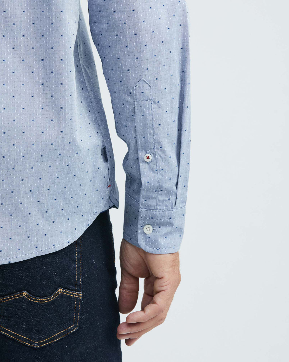 SLIM FIT COTTON OXFORD SHIRT IN BLUE