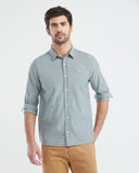 SLIM FIT OXFORD COTTON SHIRT IN GREEN