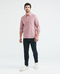 Men's Slim Fit Long Sleeve Duck Embroidery Shirt in Cotton 619E027 - 2