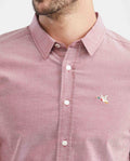 Men's Slim Fit Long Sleeve Duck Embroidery Shirt in Cotton 619E027 - 3