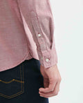 Men's Slim Fit Long Sleeve Duck Embroidery Shirt in Cotton 619E027 - 6