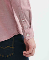 Men's Slim Fit Long Sleeve Duck Embroidery Shirt in Cotton 619E027 - 6