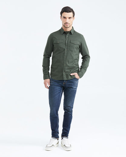 SLIM FIT POCKET HERITAGE SHIRT