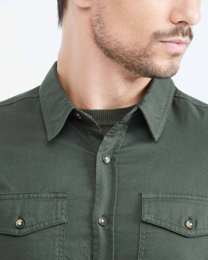 SLIM FIT POCKET HERITAGE SHIRT