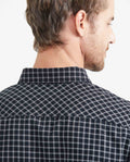 Slim Fit Long Sleeve Plaid Shirt for Men - Black 619F014 - 5