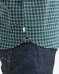 Slim Fit Long Sleeve Plaid Shirt for Men - Green 619F014 - 6