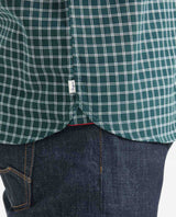 Slim Fit Long Sleeve Plaid Shirt for Men - Green 619F014 - 6