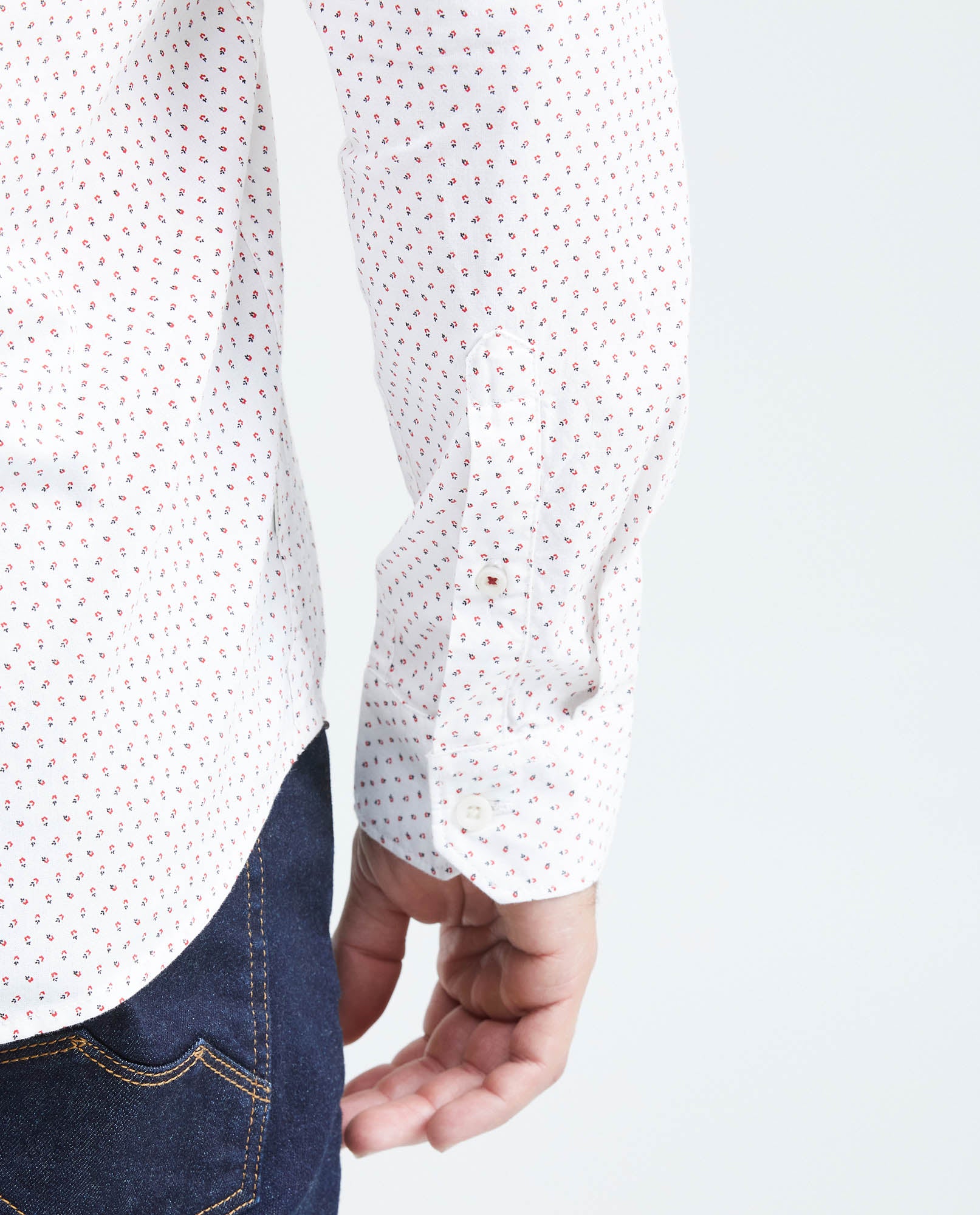 Men's Classic Fit Short Sleeve Shirt - White 619F019 - 7