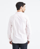Slim Fit Long Sleeve Oxford Cotton Shirt for Men - Pink 619F027 - 4