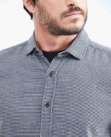Men's Short Sleeve Classic Fit Shirt with Mini Print - Black 619F038 - 3