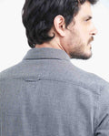 Men's Short Sleeve Classic Fit Shirt with Mini Print - Black 619F038 - 5